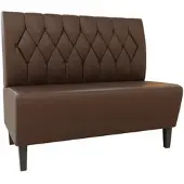 BIG Möbel Gastro Sitzbank Paris | 200 cm breit | Kunstleder Braun | Diamant | Dinerbank