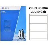 G&G 300 Etiketten 200 x 85 mm