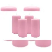 Kopschitz Kerzen 2er Set Stumpenkerzen/Adventskranzkerzen Rosa Ø 100 x 250 mm