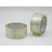 HundB Transparentes Paketband 66m x 50mm – 28mμ Acrylat-Kleber für geräuscharmes Verschließen