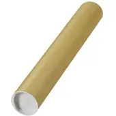 Mayer-Network 30001362 Versandrohre mit vormontierten Verschlusskappen - Ø 60 x 430 mm, braun, 24 Stück