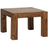 KADIMA DESIGN Couchtisch Massiv-Holz Sheesham 60 cm breit Wohnzimmer-Tisch Design dunkel-braun Landhaus-Stil Beistelltisch