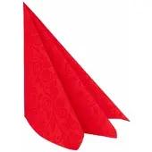 VEPATIM 50x Servietten Airlaid 40x40cm 1/4 -Falz mit Rosenmuster rot
