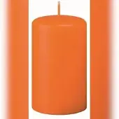 Kopschitz Kerzen Flachkopf-Stumpenkerzen Mandarin 60 x Ø 40 mm, 12 Stück