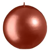 Kopschitz Kerzen Kugelkerzen Metallic Matt Kupfer Copper Ø 100 mm, 6 Stück