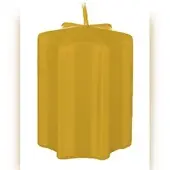 Kopschitz Kerzen Adventset Sternkerzen Senf Mustard 10 x 6 cm, 4 Stück