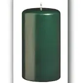 Kopschitz Kerzen Flachkopf-Stumpenkerzen Dunkelgrün 200 x Ø 40 mm, 10 Stück