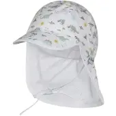 Sterntaler Schirmmütze mit Nacken- und UV-Schutz Dinos, weiss | mehrfarbig, 51