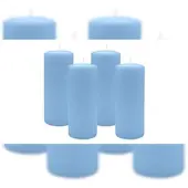 Kopschitz Kerzen 4er Set Stumpenkerzen/Adventskranzkerzen Hellblau √ò 80 x 200 mm