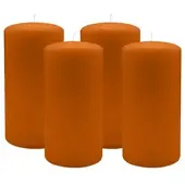 Kopschitz Kerzen 4er Set Adventskranzkerzen Cotto Braun √ò 80 x 150 mm