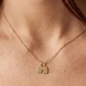 Yoursurprise Initialen kette - Rechteck - Gold - 2 Stück