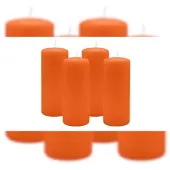 Kopschitz Kerzen 4er Set Stumpenkerzen/Adventskranzkerzen Karotte Ø 60 x 120 mm