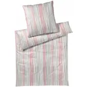 Elegante Joop! Bettwäsche Pinstripe 4090-01 Coral 155x220cm - 80x80cm