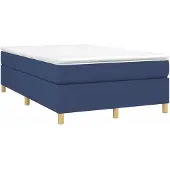 Syfax Boxspringbett mit Matratze Blau 120x190 cm Stoff