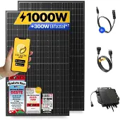 Solakon Balkonkraftwerk 1000W Solaranlage Steckerfertig Komplettset Photovoltaik Anlage 800W, Kabellänge: 5m, - onBasic