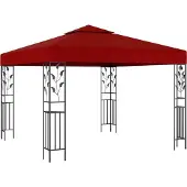 vidaXL "2026 Promotion" Pavillon 3x3 m Weinrot - Pavillons & Partyzelte CC26621