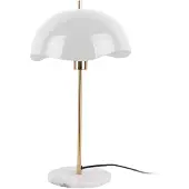 Leitmotiv - Tischleuchte Waved Dome - Weiß - 30x30x56cm Tischlampe - Nachttischlampe, Wohnzimmer, Schlafzimmer