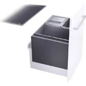 Hailo 3631691 Abfallsorter TRIPLE XL mit 3-fach-Trennung - 54 Liter Volumen / 1x 28 Liter und 2x 13 Liter / 60 cm Schrankbreite