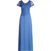 Vera Mont Abendkleid mit Stickerei in Paris Blue | Gr.: 38