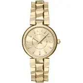 Armani Exchange Audora Round Gold Dial Watch AX4407