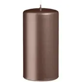 Kopschitz Kerzen Stumpenkerzen Metallic Matt Mocca 120 x Ø 60 mm, 12 Stück