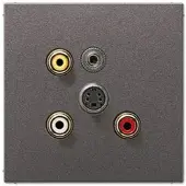 JUNG Mutimedia-Einsatz Cinch Audio/Composite Video/S-Video/ Miniklinke 3,5 mm