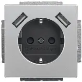Busch Jaeger SCHUKO-/2x USB-Steckdose 20 EUCB2USB-866