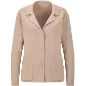 Goldner Jackenblazer "Milano-Ripp-Blazer mit Reverskragen" figurschmeichelender Schnitt