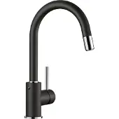 BLANCO Küchenarmatur mit Handbrause MIDA-S DVGW schwarz matt 526146
