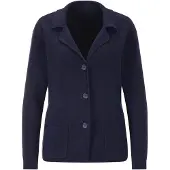Goldner Jackenblazer "Kurzgröße Milano-Ripp-Blazer mit Reverskragen" figurschmeichelender Schnitt