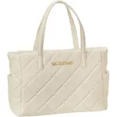 Mario Valentino Rocarina Handtasche weiß gesteppt Zip Seitentaschen