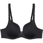 Triumph Bügel-BH "Wild Azalea Florale WP", Damen, Gr. 70, Cup G, schwarz, Microtouch, Obermaterial: 56% Polyester, 28% Polyamid, 16% Elasthan, BHs Bügel-BH, mit Stickerei