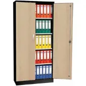 Proregal Aktenschrank Beetle | HxBxT 195x92x42 cm | Schwarz-Ahorn