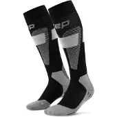 Cep ski merino socks, tall, 3.0, women black/grey