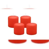 Kopschitz Kerzen 4er Set Stumpenkerzen/Adventskranzkerzen Paprika Hellrot √ò 60 x 80 mm