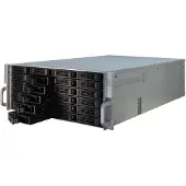 Inter-Tech 4U-4424, Rack, Server, Schwarz, Silber, ATX, EATX, micro ATX, Mini-ITX, SSI EEB, Metall, 4U