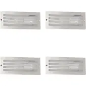 QAZQA 4er-Set moderne Einbaustrahler Stahl IP44 - Hurricane
