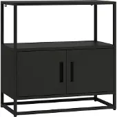 En.casa Aktenschrank Hailuoto 80x40x82 cm Stahl Schwarz