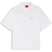 HUGO Hemd Espino 50560580 Weiß Oversize