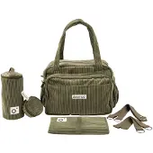 Doomoo Wickeltasche mit Zubehör, Cord Khaki