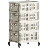 HAY - Colour Crate Rollcontainer, off white, recycled