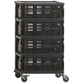 HAY - Colour Crate Rollcontainer, charcoal, recycled