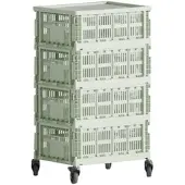 HAY - Colour Crate Rollcontainer, mint, recycled