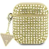 GUESS Gua2Hdgtpd Hülle Für Airpods 1/2 - Goldener Strass-Dreiecksanhänger