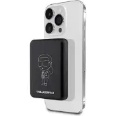 Karl Lagerfeld Ikonik Magsafe 5W 3000Mah Induktive Powerbank - Schwarz