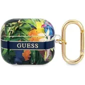 GUESS Gua3Hhflb Airpods 3 Abdeckung Blau/Blaue Blume Riemen Sammlung