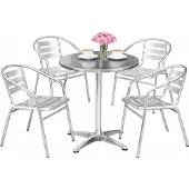 Mojawo Bistrogarnitur 5-teilig Aluminium - Edelstahl