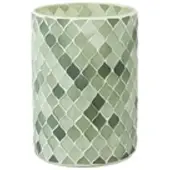 Möbel Kraft Teelichtglas ¦ grün ¦ Glas ¦ Maße (cm): B: 10 H: 14