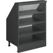 Vicco Dachschrägenschrank Rion Anthrazit 60 x 81.6 cm mit 4 Fächern, Model 58508
