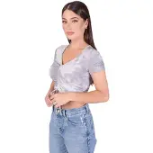 Project X Paris F211093 Kurzarm-t-shirt Mit V-ausschnitt